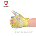 Hespax Women 13g Gartenhandschuhe PU Palm getaucht